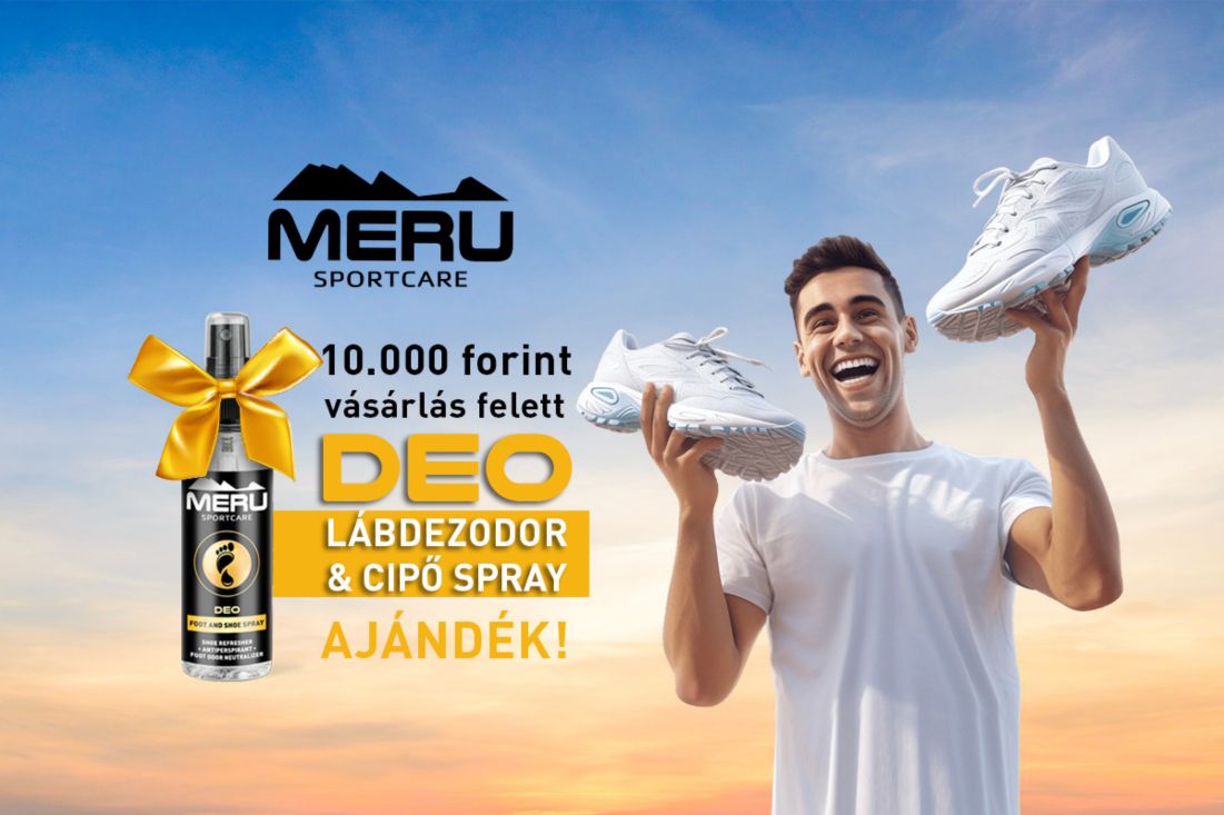 MERU DEO Lábdezodor és cipő spray promóció - 10.000 Ft felett ajándék frissesség jár!